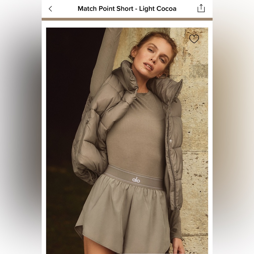 ALO Yoga New Drop Cocoa 🤎 Match Point Shorts All Sizes